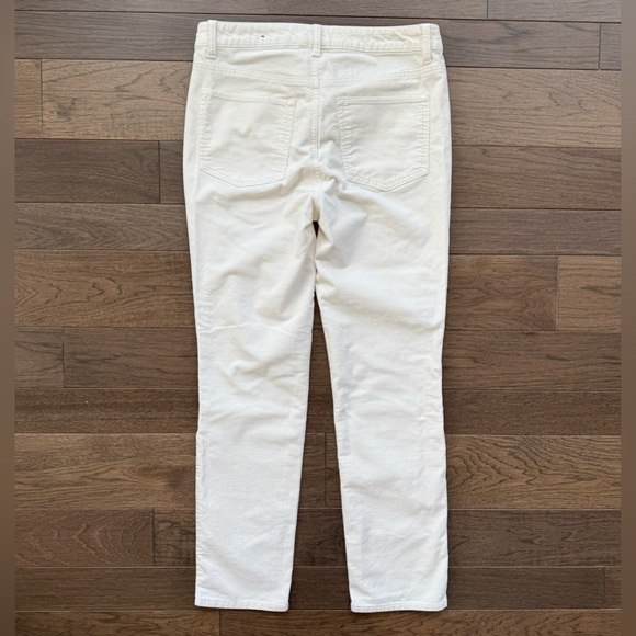 Talbots Women’s Cream Corduroy High-Waist Straight-Leg Jeans Pants Size 6P - Picture 2 of 10